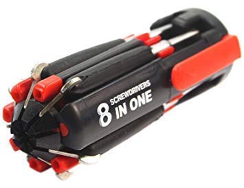 GYANVI 8 in 1 Multi Function Screwdriver Tool Kit and 6 LED Light Torch in Multicolor.(Pack of 1)