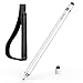 Active Stylus Pen, Ciscle 2 in 1 Digital Pencil with 1.5 mm High-Precision Copper Tip and Mesh Tip, Fine Point Stylus Compatible for iPad, iPhone, Android Tablet and Other Touch Screen Devices-White