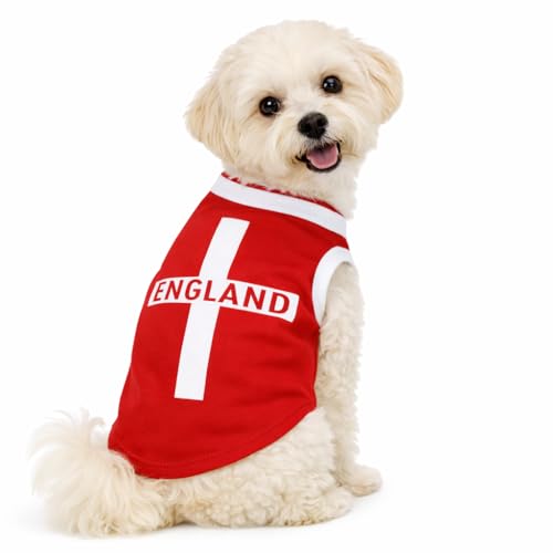 Petitebelle England Cross Puppy Dog Shirt (Red, XX-Large)