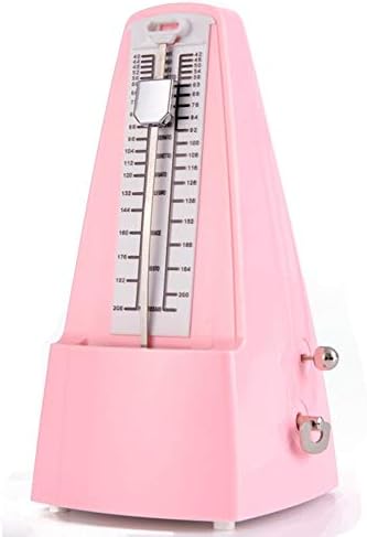 クラシックメカニカルメトロノーム メトロノームメトロノーム弦楽器ギターパーツ使いやすいための機械的なメトロノームリング ピアノ ギター用 色 ピンク サイズ 11x22cm Masqueboutique Com