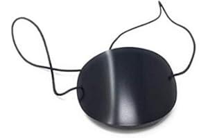HILCO Vinyl Eye Patch with Elastic Band Black Large Semi-Rigid; Reusable