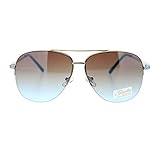 Giselle Womens Luxury Ocean Color Half Rimless Aviator Sunglasses