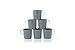 Amuse- Eco Friendly Sturdy Unbreakable & Stackable Mugs for Water, Coffee, Milk, Juice, Tea- Set of 6-11 oz (Gray)