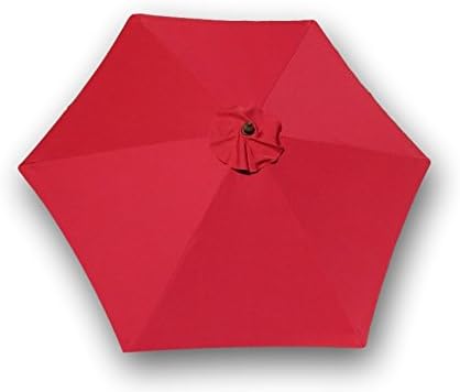 Amazon Com Formosa Covers 9ft Umbrella Replacement Canopy 6 Ribs In Red Canopy Only Patio Umbrellas Garden Outdoor