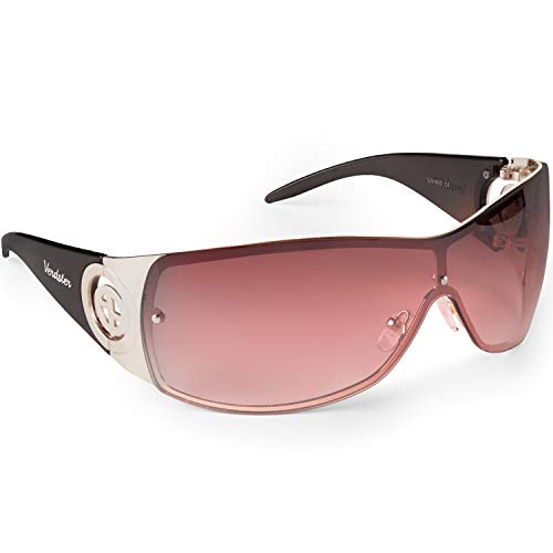 Cosmo - Trendy Sunglasses for Women - Ladies Wraparound Shield Designer Shades