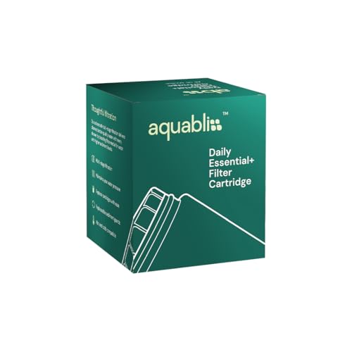 Aquabliss SFC500 Daily Essential+ Filter Cartridge | 44% more filter media with coconut shell carbon for tougher water. Replace every 3-6 months depending on water quality