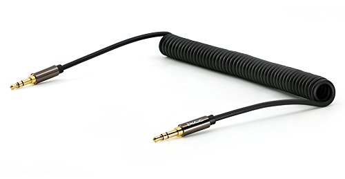 iXCC Coiled Aux Cord Car [Ultra-Slim], 2-Pack Male to Male 3.5mm Auxiliary Stereo Audio Cable Gold Plated Connectors All 3.5mm-Enabled Smartphones, Tablet MP3 Players(5Feet Streched) - Thumbnail 5