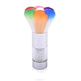 Nail Brush, Gotd Nail Art Diamond Dust Remover Brush/Cosmetic Cheek Makeup (Multicolor)