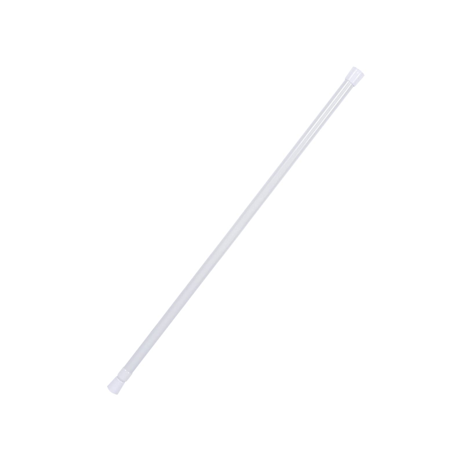 Telescopic Curtain Pole, 105-190cm/41.3-74.8inch Extendable Curtain Rod Spring Loaded Tension Rod for Kitchen Cupboard Bathroom Window, White