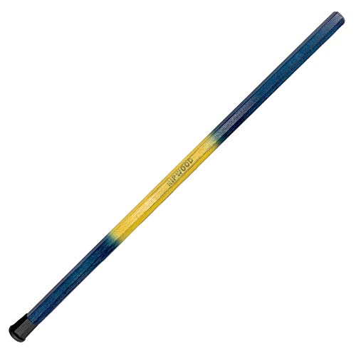 RipWood Navy-Gold-Navy Wood Attack Lacrosse Shaft/Stick/Handle - Solid Ash, Hand Made in The USA, Includes Jimalax End Cap