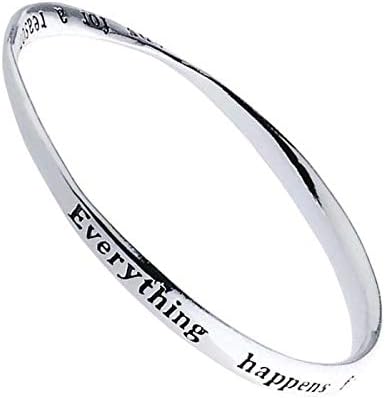Sale: Everything Happens Quote Bangle: 'Everything Happens for A Reason' (Q32)