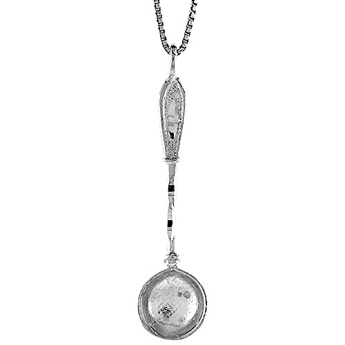 Sterling Silver Ladle Pendant, 1 1/2 inch Tall
