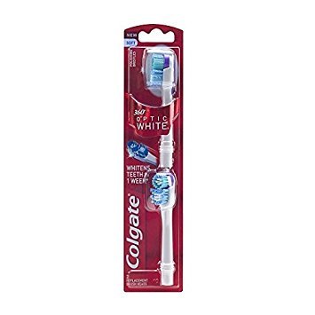 Colgate 360 Degree Optic White Replacement Brush Heads, Soft, 2 Heads (Pack of 2)