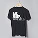 ChalkTalkSPORTS Eat Sleep Wrestle T-Shirt | Wrestling Tees | Black | Adult Large