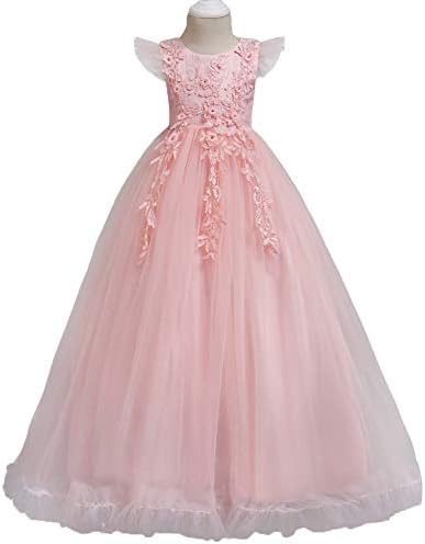 Girls Pageant Party Long Dresses Flower Girl Wedding Dress