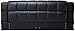 Container Furniture Direct Liam Collection Contemporary 2 Tone Faux Leather Upholstered Platform Bed with Padded Headboard, Black/White