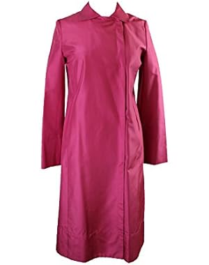 Pink Notch-Collar Snap Button Coat