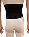 TECNOMED Waist Trainer Belt Corset Body Shaper Belly Wrap Trimmer Slimmer Compression Band for Weight Loss Workout Fitness Black