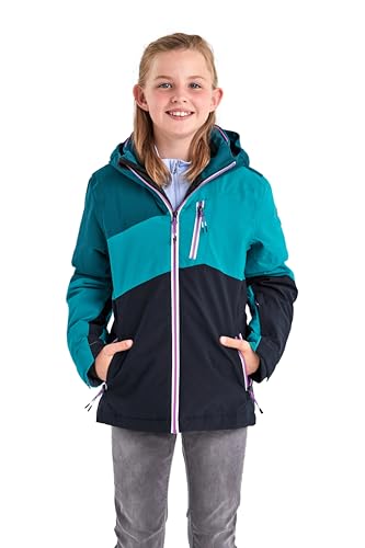 killtec Fille KSW 166 GRLS Jckt Ski/Veste Fonctionnelle avec Capuche Amovible et Pare-Neige KSW 166 GRLS SKI JCKT, dunkel türkis, 164, 38509-000