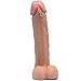 16.14 Inch Huge 3 Inch Thick Oversize Realistic Dildo, Female Masturbation Massive Adult Toy for Women Couple(Skin)