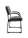 Boss Office Products Leather Sled Base Side Chair with Arms in Black