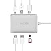 AUKEY USB-C Hub with HDMI, SD & microSD Card Reader, Dual USB 3.0 Ports, USB 2.0 Port and USB-C Power Delivery Charging Throughput for New MacBook Pro
