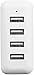 Amazon Basics 40W 4-Port USB Wall Charger - White