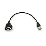 Electop RJ45 Male to Female Screw Panel Mount Ethernet LAN Network Extension Cable 30cm