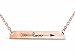 Rosa Vila Love Arrow Necklace for Women, Minimalist Blank Metal Bar Necklace, Minimalist Choker Necklaces, Girlfriend Anniversary Gift, Two Necklaces in One, 17” Chain (Rose Gold Tone)