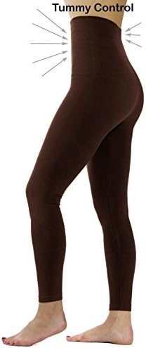 Ylluo High Waist Leggings Fleece Lined Tights (L/XL/XXL (US Size 12-18), Coffee Fleece)