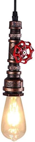 Lamdari Creative Vintage Ceiling Pendant Light Industrial Retro Pipe Style Chandelier Deco Iron Art E27 60W Max for Basement,Restaurant, Kitchen,Cafe, Bar (Color : Brown)