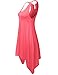 Luna Flower Women's Sleeveless Asymmetric Bottom Hem Short Dresses