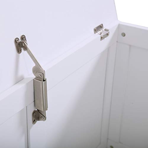 Wooden Toy Box Storage Chest Kids Bench Organizer Furniture White Bin Playroom