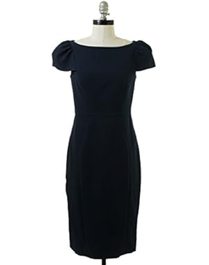 Gathered Short Sleeve Mini Dress in Navy