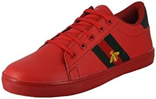 by LeatherKraft Men's Red Sneakers
