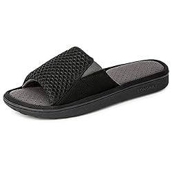 LongBay Men's Comfy Memory Foam Slide Slippers