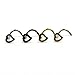 Kokkn 3 Pcs Heart Nose Studs Piercing Ornament Nose Ring Screw Stainless Steel Curved Nose Nails (Silver)