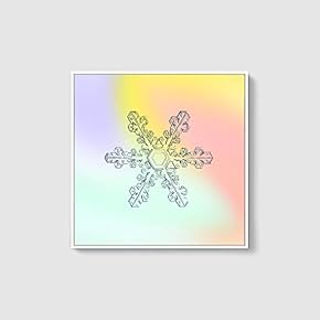Framed Canvas Wall Art for Living Room, Bedroom Snowflake Theme Canvas Prints for Home Decoration Ready to Hang - 16x16 inches