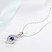 Forever Love Infinity Pendant Blue Sapphire Necklace for Women Birthday Gifts Sterling Silver September Birthstone Fine Jewelry