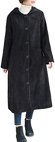 [サン ブローゼ] アウター コート フード付き 防寒着 コーデュロイ 裏起毛 秋 冬 レディース