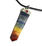 7 Chakra Necklace Pendant Powerfull Healing Positive Energy Crystal Natural Gemstone for Men and Women with Gift Bag