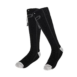 4000mah Electric Socks Rechargeable Heated Battery Powered Thermal Socks for Winter Sports Skiing Hiking Black