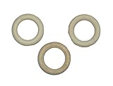 3 Organic Maple Wood Teether Rings (Set of 3 2.5 Inch Wooden Baby Teething Toys)
