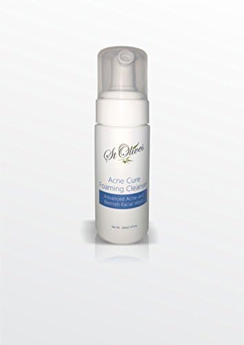 Organic Acne Cure Foaming Facial Cleanser with 2% Salicylic Acid, White willow bark, Glycolic and Lactic acid. 120ml/4fl OZ
