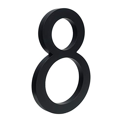 HASWARE Floating House Number 6 inch Black