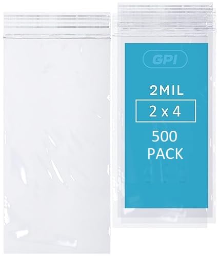GPI - 2" x 4" Small Zip Bags, 500 Count, 2