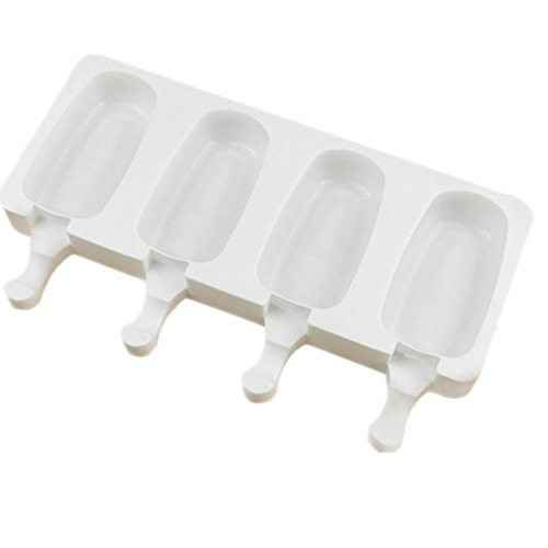 Ice Cream Popsicle Mold,AutumnFall 1PC Silicone Ice Cream Mold Ice Lolly Molds Ice Cube With Sticks Tray Ice Froze (white)