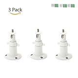 AirsFish Security Camera Wall Mount(3 packs), Adjustable Indoor and Outdoor Wall Mount for Arlo, Arlo Pro, Arlo Pro 2 and Other Compatible Models (White)