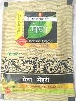 MEGHA MEHANDI Sterling Megha Black Henna Color Hair Color (Black) 5 pcs