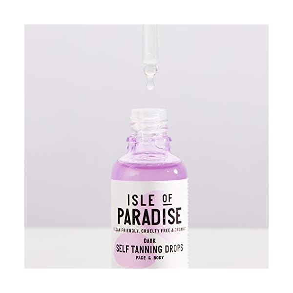 Isle of Paradise Self Tan Drops Dark (30 ml) Add Self Tanning Drops to Skin Care Natural Ingredients & Vegan